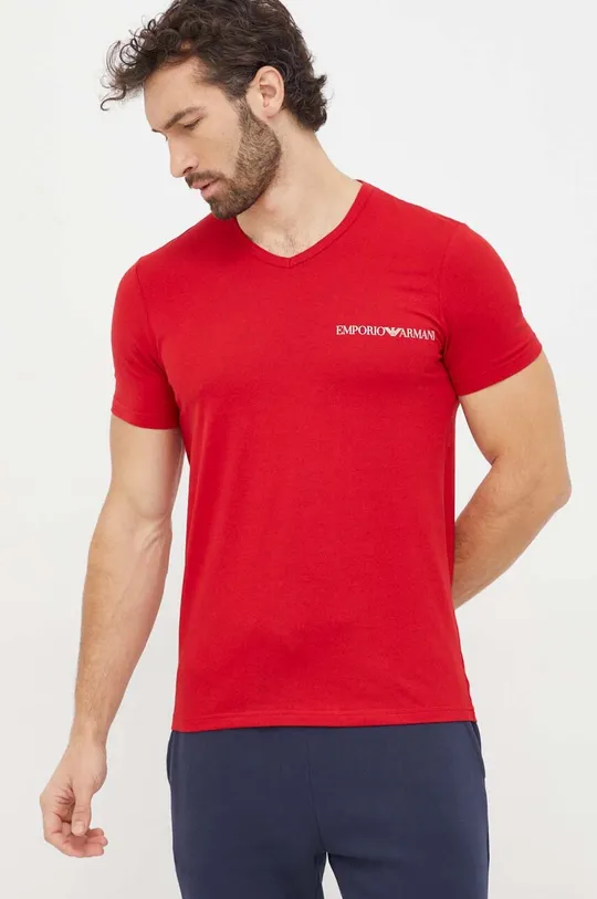 piros Emporio Armani Underwear póló otthoni viseletre 2 db Férfi