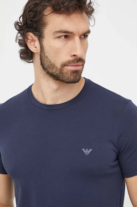 sötétkék Emporio Armani Underwear póló otthoni viseletre 2 db