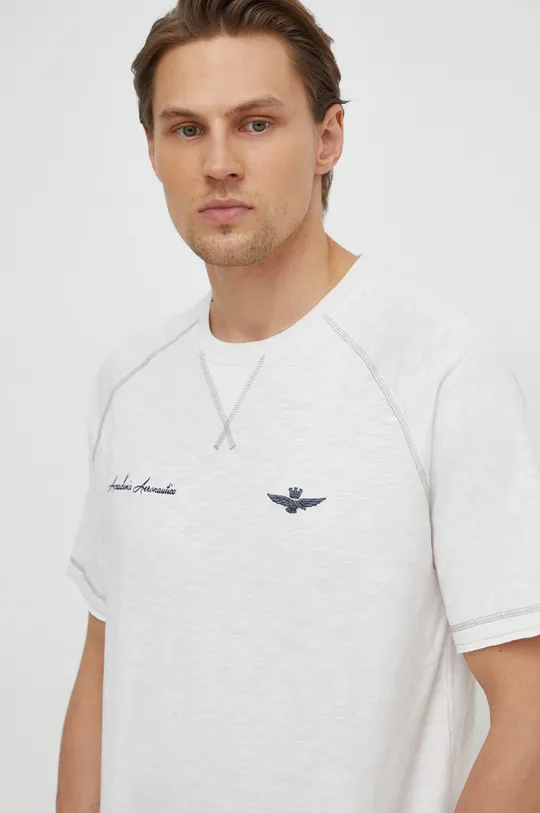 bianco Aeronautica Militare t-shirt in cotone