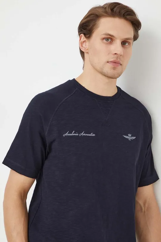 Aeronautica Militare t-shirt bawełniany granatowy