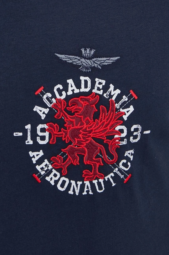 Памучна тениска Aeronautica Militare TS2201J629 тъмносин