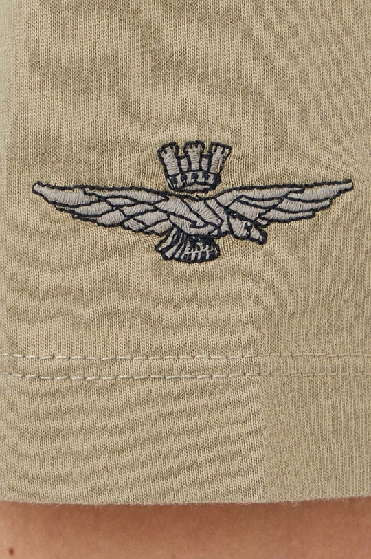 зелёный Хлопковая футболка Aeronautica Militare