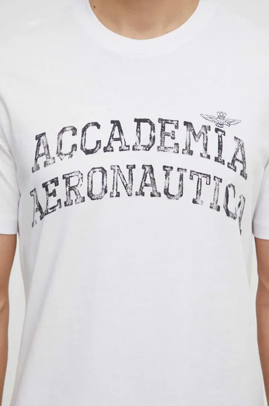 білий Бавовняна футболка Aeronautica Militare