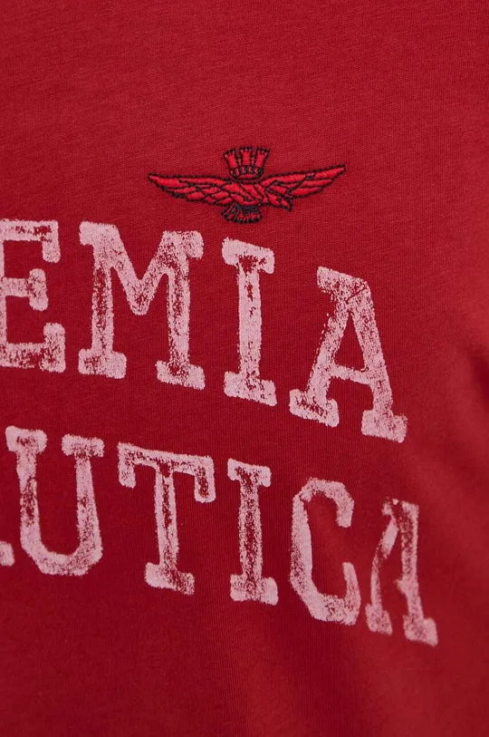 rdeča Bombažna kratka majica Aeronautica Militare