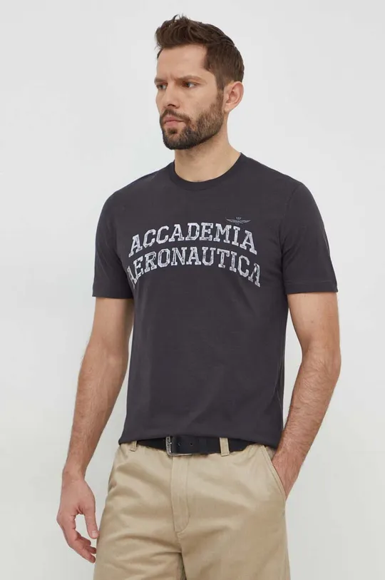 сірий Бавовняна футболка Aeronautica Militare