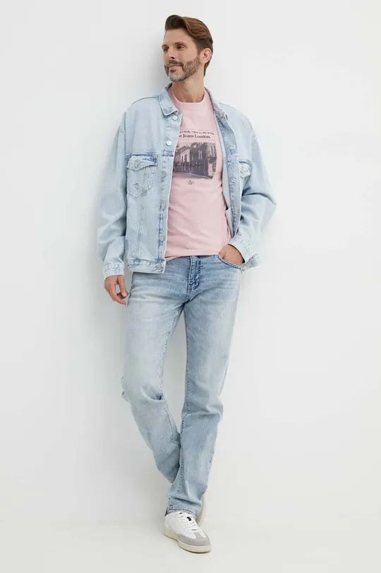 Bombažna kratka majica Pepe Jeans COOPER roza