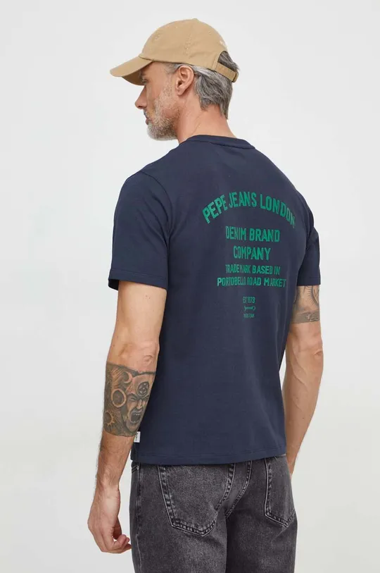 granatowy Pepe Jeans t-shirt bawełniany REGULAR CAVE