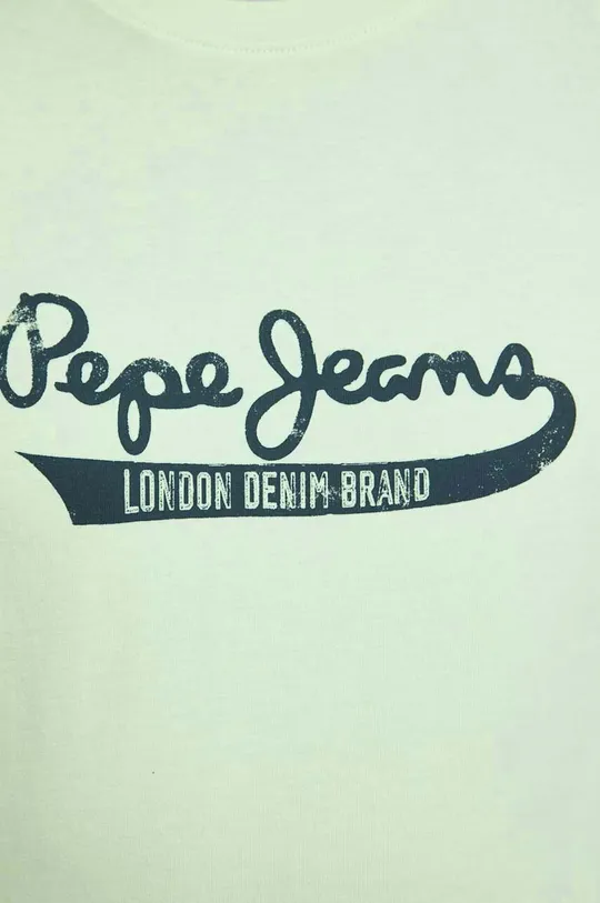 πράσινο Βαμβακερό μπλουζάκι Pepe Jeans CLAUDE
