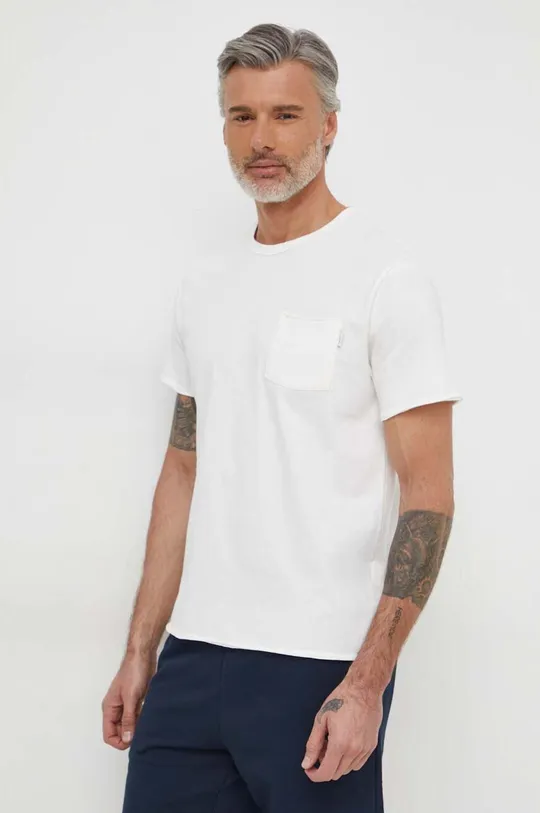 beżowy Pepe Jeans t-shirt bawełniany Single Carrinson Męski