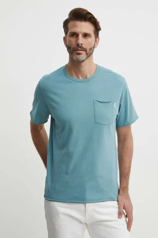 modrá Bavlnené tričko Pepe Jeans Single Carrinson