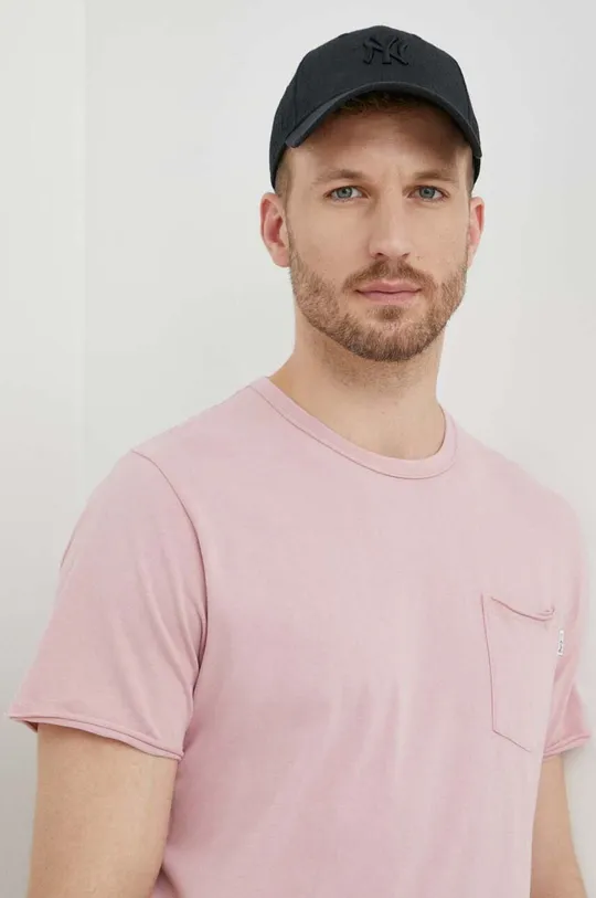 różowy Pepe Jeans t-shirt bawełniany Single Carrinson Męski