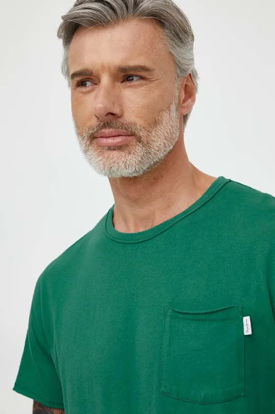 πράσινο Βαμβακερό μπλουζάκι Pepe Jeans Single Carrinson