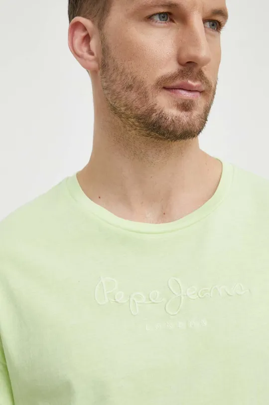 zelená Bavlnené tričko Pepe Jeans