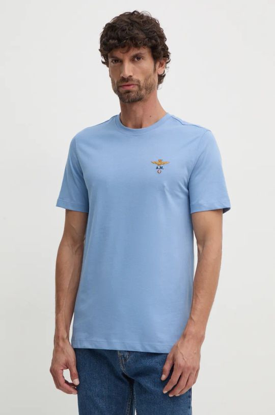 Aeronautica Militare t-shirt in cotone blu TS1580J372