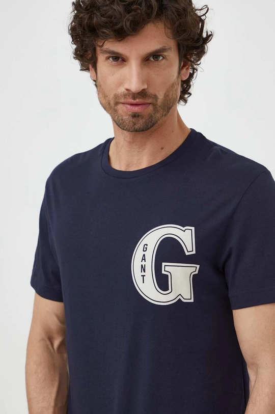 blu navy Gant t-shirt in cotone Uomo