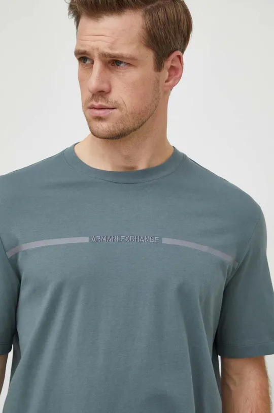 verde Armani Exchange t-shirt in cotone