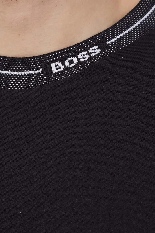 Bombažna kratka majica Boss Green Moški