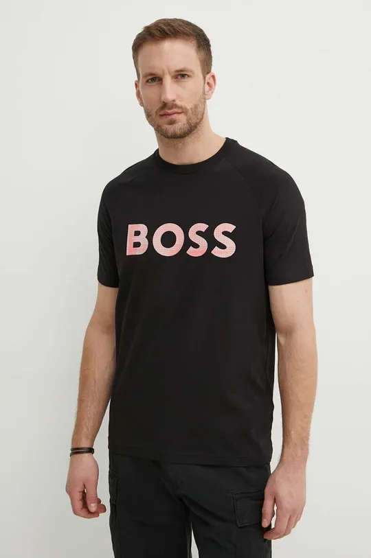 czarny Boss Green t-shirt Męski