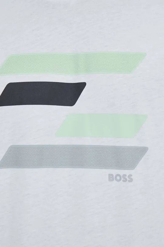 λευκό Βαμβακερό μπλουζάκι Boss Green