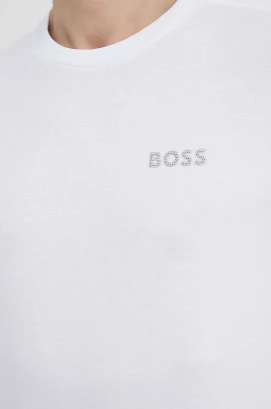 bela Bombažna kratka majica Boss Green