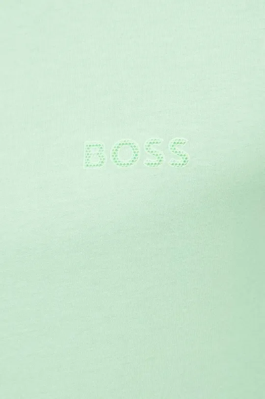 zelena Bombažna kratka majica Boss Green