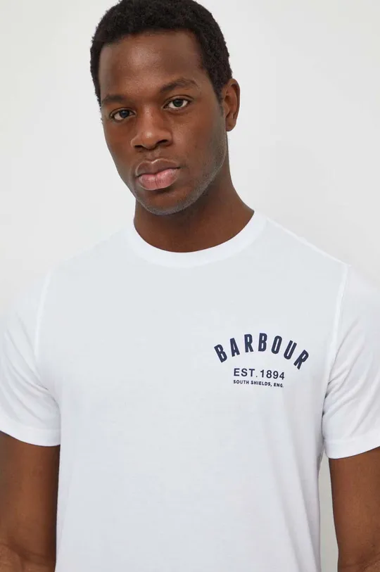 bianco Barbour t-shirt in cotone