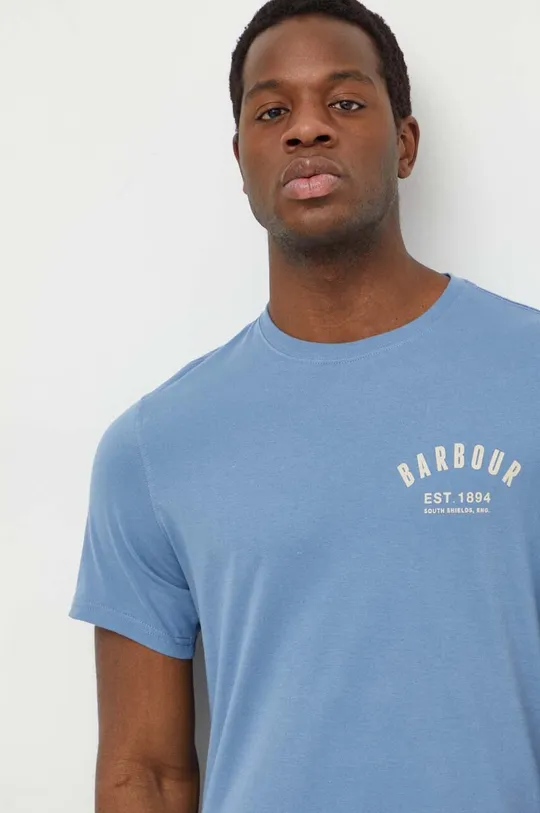 blu Barbour t-shirt in cotone