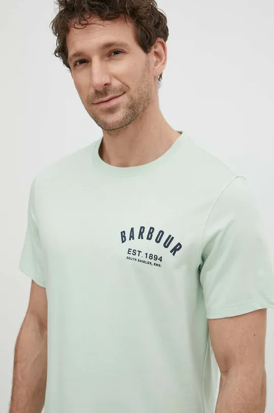 zelena Bombažna kratka majica Barbour