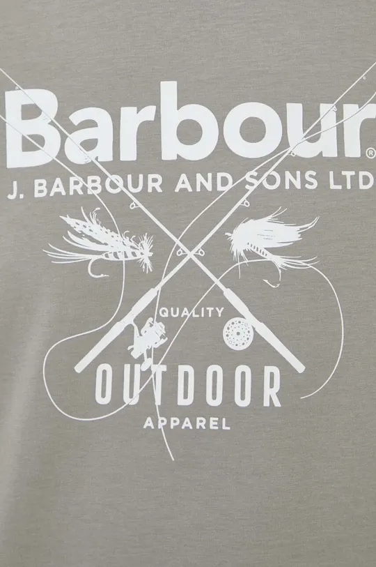 Bombažna kratka majica Barbour Moški