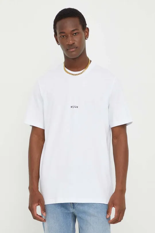 білий Бавовняна футболка MSGM