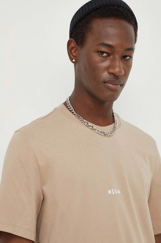 beige MSGM t-shirt in cotone