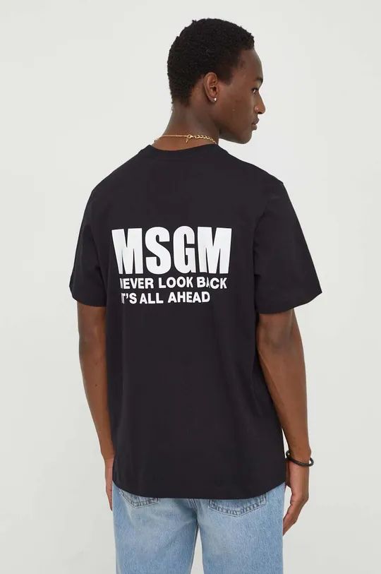 Bombažna kratka majica MSGM 100 % Bombaž