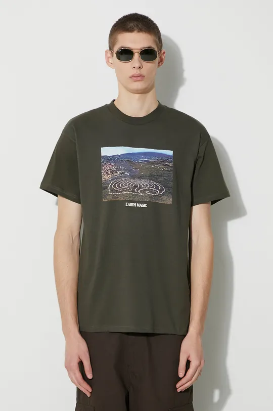 green Carhartt WIP cotton t-shirt S/S Earth Magic T-Shirt Men’s