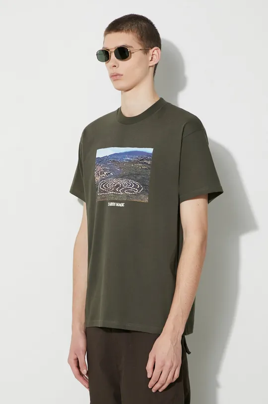 green Carhartt WIP cotton t-shirt S/S Earth Magic T-Shirt