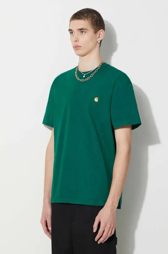 зелёный Хлопковая футболка Carhartt WIP S/S Chase T-Shirt