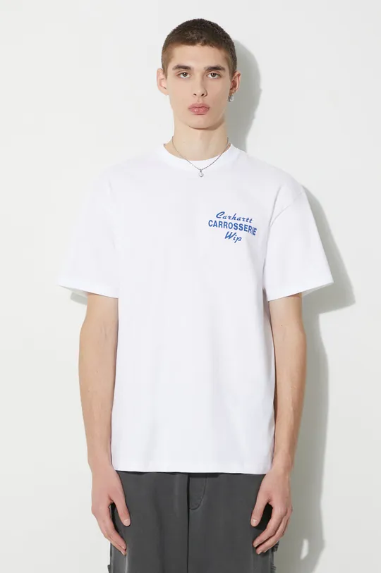 Хлопковая футболка Carhartt WIP S/S Mechanics T-Shirt белый