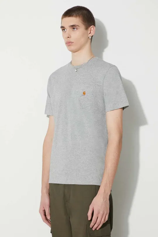 gray Carhartt WIP cotton t-shirt S/S Pocket T-Shirt
