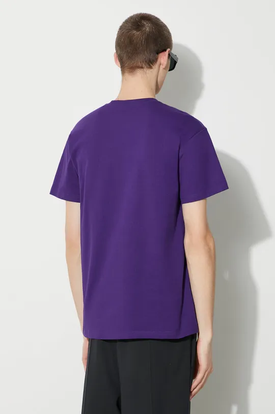 Хлопковая футболка Carhartt WIP S/S Chase T-Shirt фиолетовой