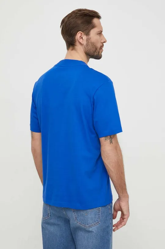 Хлопковая футболка Hugo Blue голубой