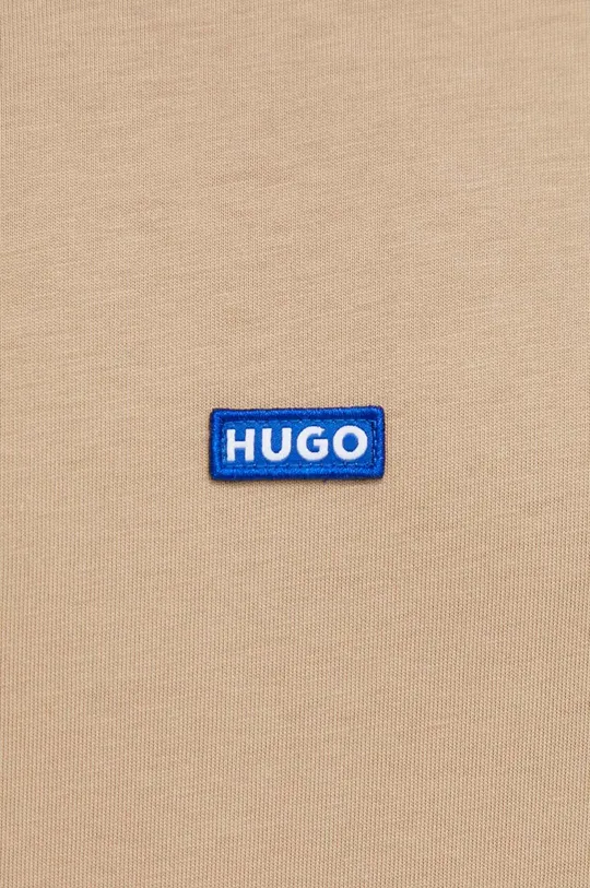 бежевий Бавовняна футболка Hugo Blue