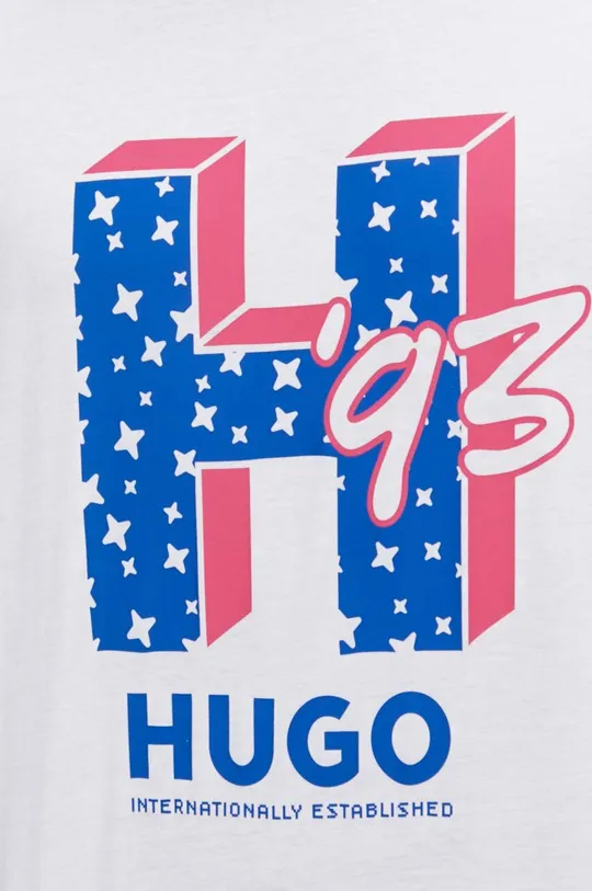 Bavlnené tričko Hugo Blue Pánsky