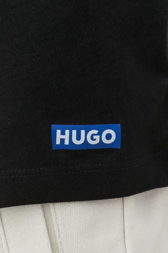 črna Bombažna kratka majica Hugo Blue 2-pack