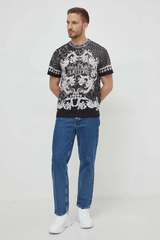 Versace Jeans Couture t-shirt bawełniany szary