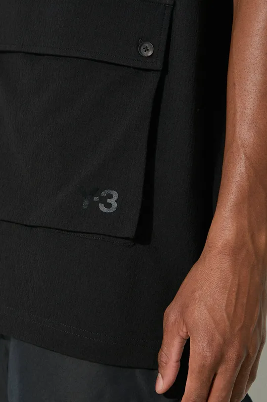 μαύρο Βαμβακερό μπλουζάκι Y-3 Pocket SS Tee