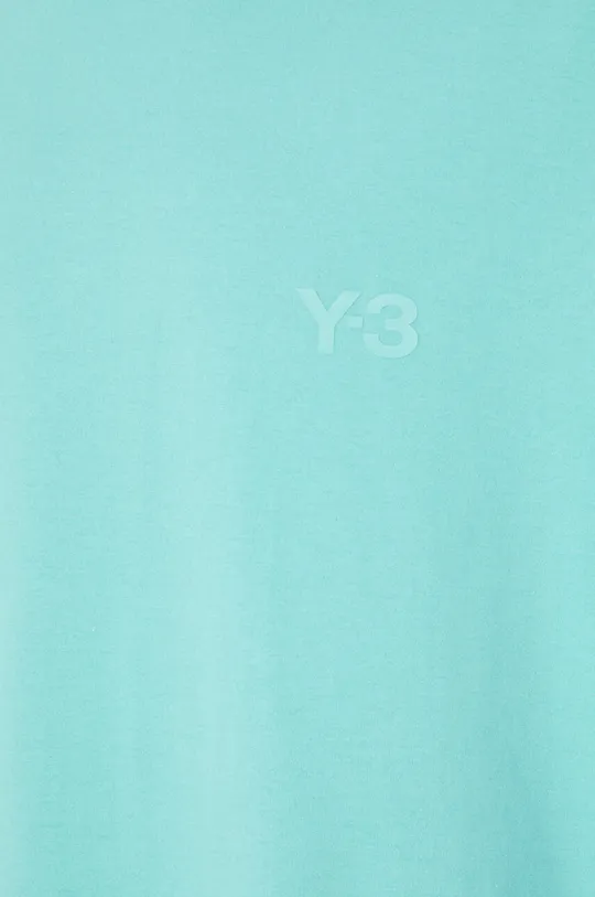 бирюзовый Хлопковая футболка Y-3 Relaxed SS Tee