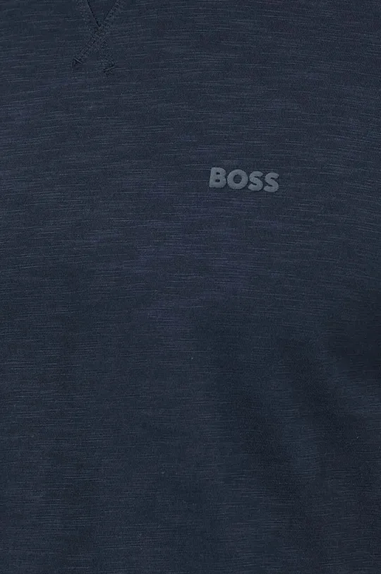тёмно-синий Хлопковая футболка Boss Orange