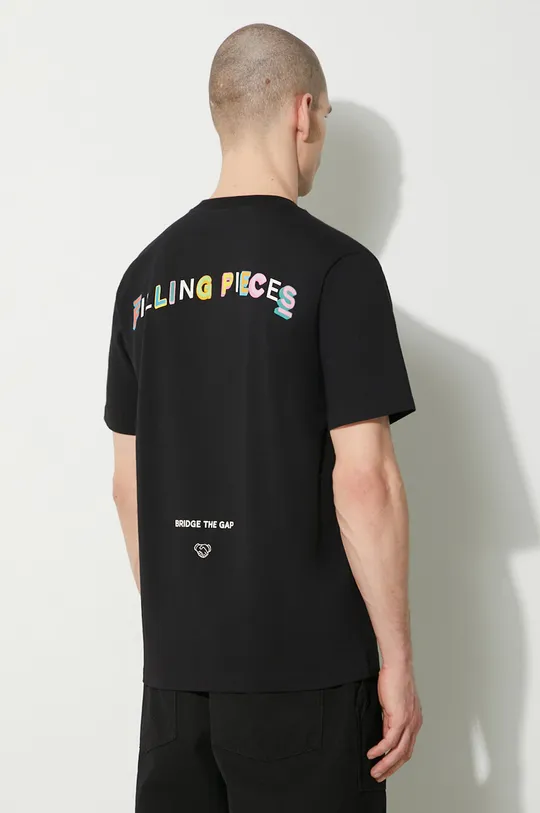 czarny Filling Pieces t-shirt bawełniany