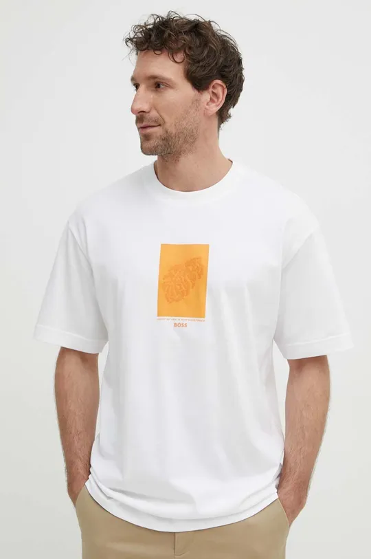 bianco BOSS t-shirt in cotone Uomo