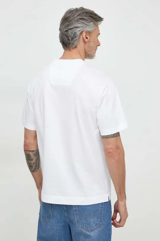 Bombažna kratka majica BOSS bela