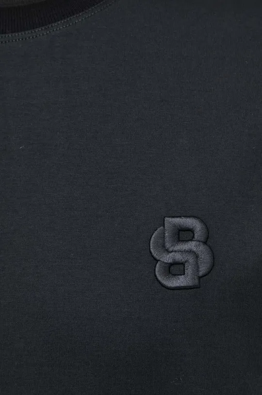 črna Bombažna kratka majica BOSS